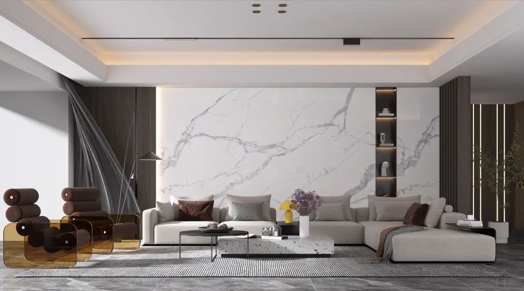 DESIGN| 百搭巖板，讓你的客廳既時尚又大氣